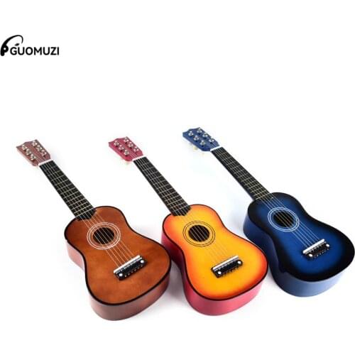 21" Guitar Beginner Children Gift Hawaiian Instrument String Guitar+String+Pick