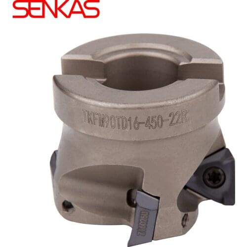TKFM90TD16-550-22R 50mm Face EndMill Cutter 5 Flute Milling Tool With 10pcs TDKT160616R-M Inserts high quality mill rush holder