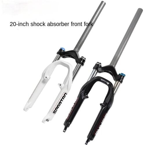 Extension head tube 20 inch mountain folding bike suspension lock front fork hydraulic front shock absorber folding modification