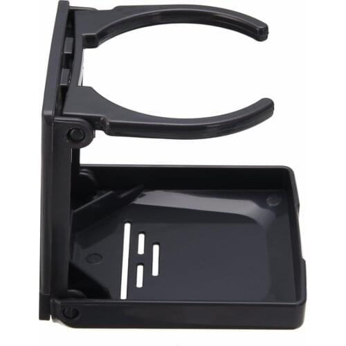 MAYITR Adjustable Folding Cup Holder Coffee Drink Bottle Stand Mount Universal for Car Boat RV Drinks Holder Black