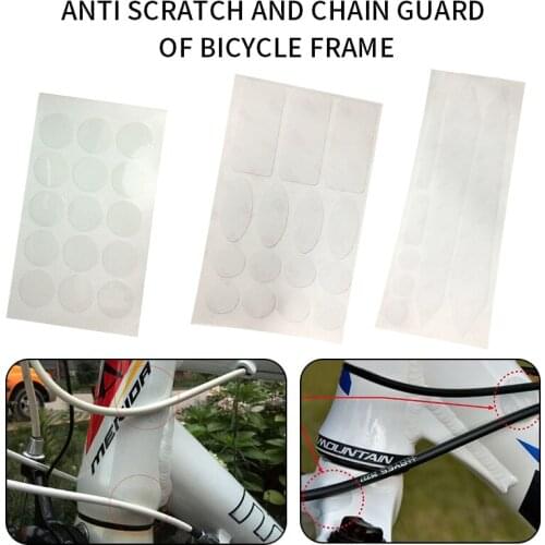 Bike Frame Rear Forks Protector Sports Bicycle Chainstay Frame Protector Kit Bike Sticker Paster Protection