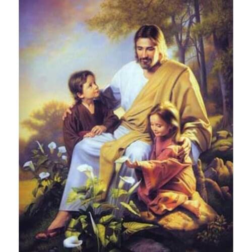 Religious Jesus DIY Portrait Painting Diamond Painting Cross Stitch Handmade Craft Full Diamond Embroidery Home Decoration GJ647