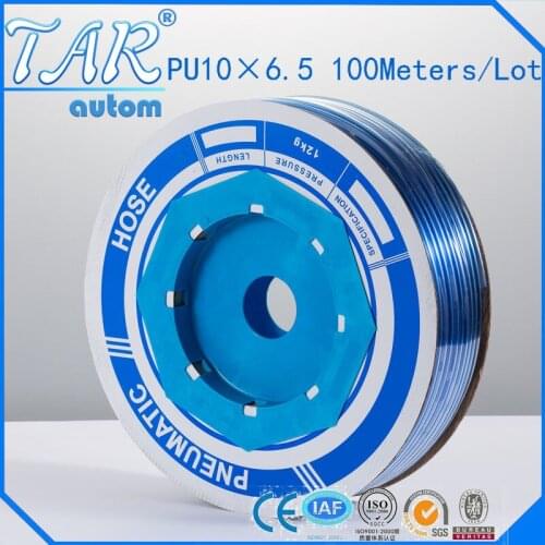 100m/piece High Quality Pneumatic Hose PU Tube OD 10MM ID 6.5MM Plastic Flexible Pipe PU10*6.5 Polyurethane Tubing blue