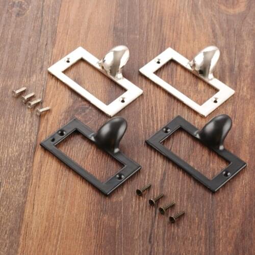 2pcs Tag Frame Label Holder Pull Handle File Name Card Holder 58*46mm Furniture Cabinet Drawer Box Case Bin