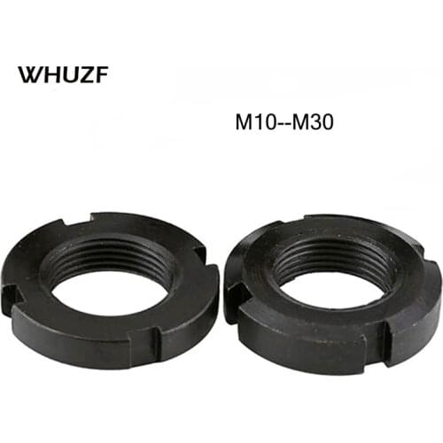 2Pcs DIN981 M10 M12 M14 M16 M18 M20 M22 M24 M25 M27 M30 Round Nut Slotted Nut Four Slot Nut GB812