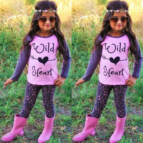 Baby Girls Clothes Sets Autumn Long Sleeve T-shirt+Pants 2 PCS Baby Girl Clothes Outfits For 1~5 Y