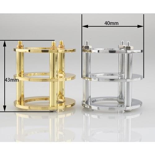 2PCS Gold Chrome Plated Protector Cover Hi-End Vacuum Tube Guard for 12AX7 12AT7 ECC83 6922 5687 HIFI Vintage Audio AMP DIY
