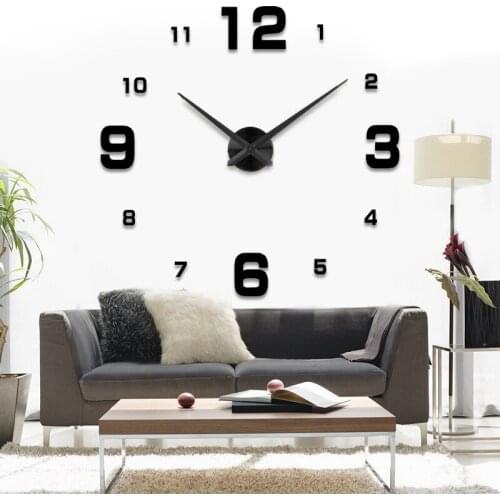 3D 2021 new sale wall clock clocks reloj de pared watch 3d diy Acrylic mirror Stickers Quartz Modern Home Decoration