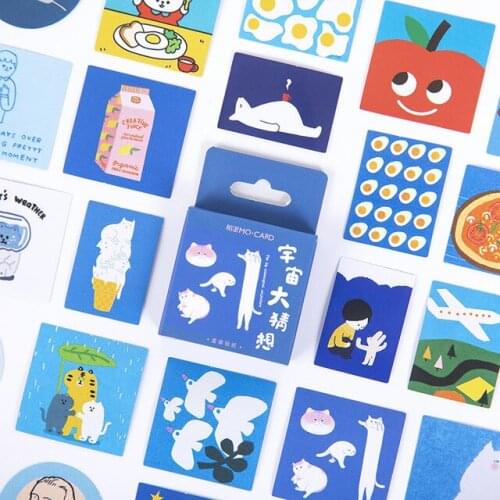 46 pcs/box Universe conjecture Label Stickers Set Decorative Stationery Stickers Scrapbooking DIY Diary Album Stick Lable