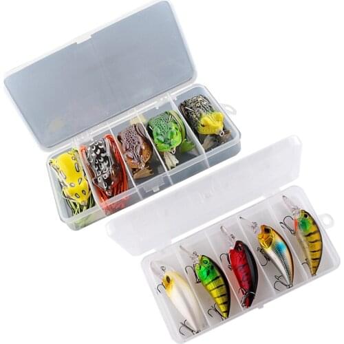 Cibisong 5pcs Bass Crankbait Fishing Lures Set Diving Wobblers Artificial Bait Hard Baits Swimbaits Boat Topwater Lures