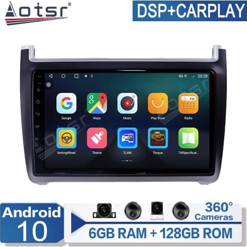 ATOSR-2Din Android10.0 Car Radio For Volkswagen polo 2008-2015 Stereo Receive GPS Navigation Car Video Player IGO