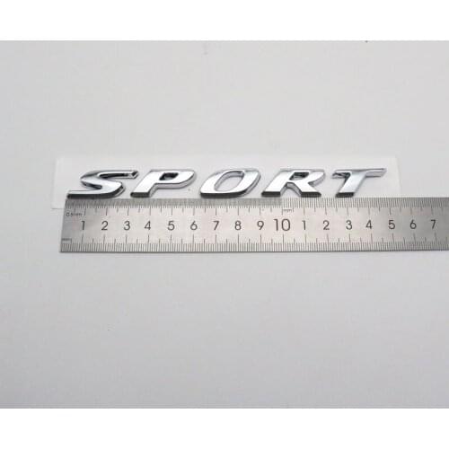 Auto Logo Badge Decal SPORT Emblem Car Sticker 3D Letter Nameplate ABS Chrome Silver For Honda Fit