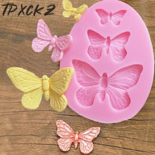Butterfly Mold Silicone Baking Accessories 3D Sugar Craft Chocolate Cutter Mould DIY Handmand Fondant Cake Decorating Tools