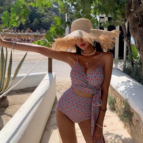 One-piece bikini new triangle high waist sexy hot spring swimsuit women 2021 swimwear