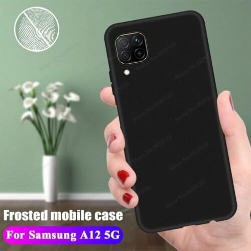 For Samsung A12 Case For Samsung A12 Bumper 6.5 inch Soft TPU Silicone Cover For Samsung A12 Case Matte Back Cover Coque Funda