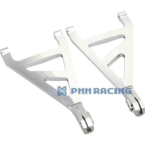CNC Aluminium Alloy Silver Blue Front Lower Suspension Arms for 1/10 E-revo Summit 2pcs