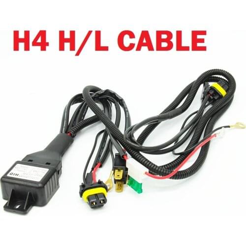 Dianshi h4 harness for H4 hi low beam wiring relay 35w 55w hid xenon lamp use