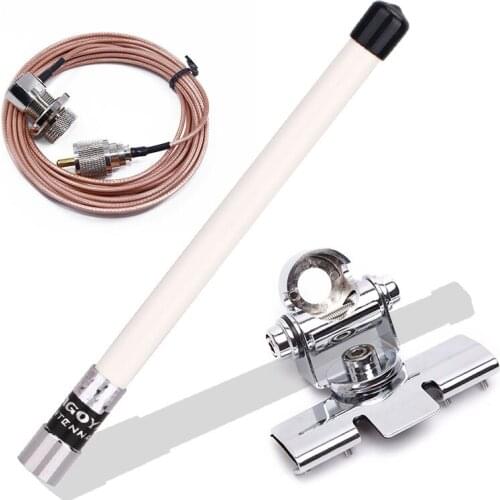 NL-350 136-174mhz /400-500mhz Dual Band 100W 3.0dBi High Gain Fiberglass Antenna for Mobile/Station Car Radio(Black or White)