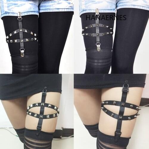 Fetish Girl Bondage Leather Leg Harness Belts Bdam Suspender Women Punk Gothic Bondage Crop Cosplay Wear Belt