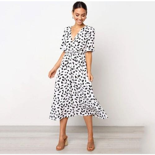 Huytrev Short Sleeve Dresses