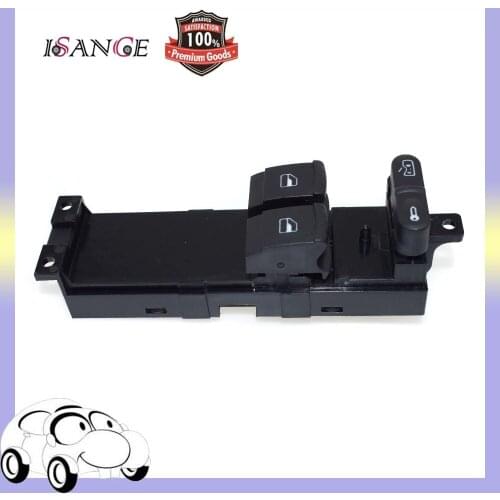 ISANCE Master Electric Power Window Switch 1J3959857 1J3959857B For VW GOLF MK4 PASSAT B5 98-04 Free shipping, (VW051)