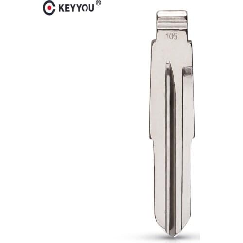 KEYYOU 10Pcs/lot Best Qualit Metal Metal Blank Uncut Flip KD Remote Key Blade Type NO.105 for chevrolet Epica