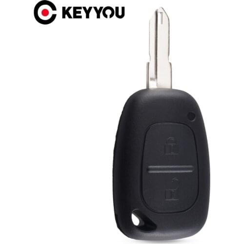 KEYYOU 40X Remote Car Key Case Empty Key Shell Replacement 2 Button For Renault Traffic/Master/Vivaro/Movano/Kangoo Car Keys