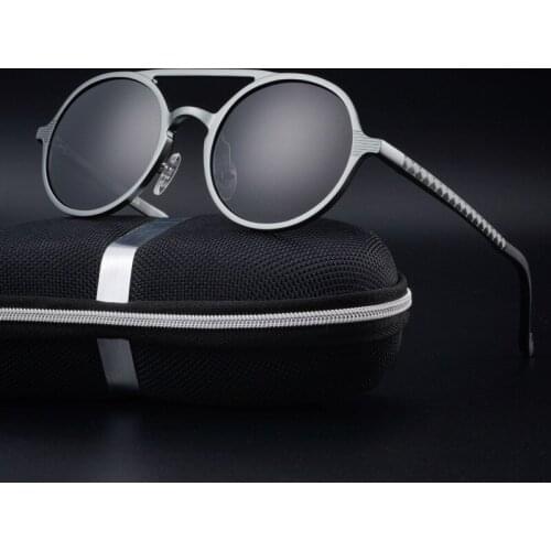 Laura Fairy Vintage Round Polarized Sunglasses Women Men Aluminium Magnesium UV400 Steampunk Sun Glasses Eyewear XY053 2018