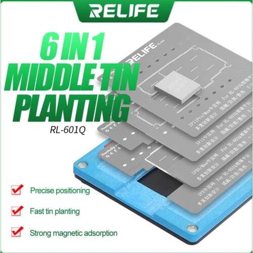 Sunshine SS-601Q 6IN1 Middle Layer Planting Tin Suit X XS XSMAX 11 RPO MAX Magnetic Positioning Fixture Repair clamp
