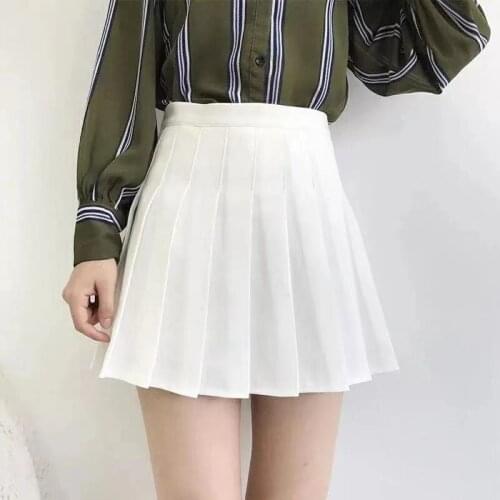 Mini Pleated Skirt Girl Slim Waist Casual Tennis Students School uniform Skirt Shorts Women High Waist Preppy Skirts