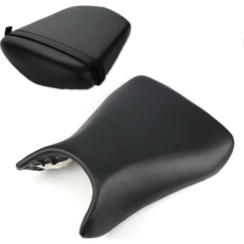 Motorcycle Black Front Rear Seat Pillion Cushion Saddles For Yamaha YZF-R6 2003 2004 2005
