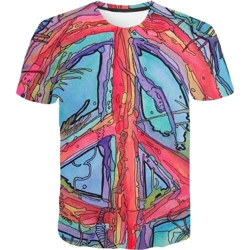 Men 3d t shirt Summer Psychedelic abstract Printing T Shirt Male Short Sleeve Funny T-Shirts 3D Colorful Art Blouse Tops