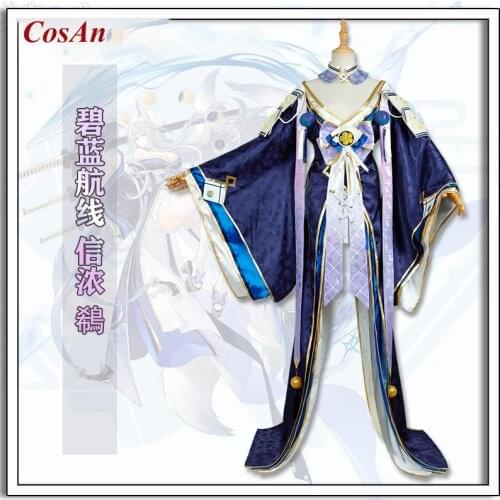 New Hot Game Azur Lane Shinano Cosplay Costume The High Quality Fashion Kimono Formal Dress Unisex Party Role Play Clothing S-XL