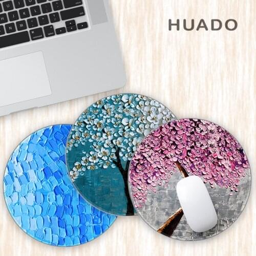 New flower round rubber mouse pad small mousepad non slip mouse mats lock edge desk mat for gaming/cs go/work/ dota 2