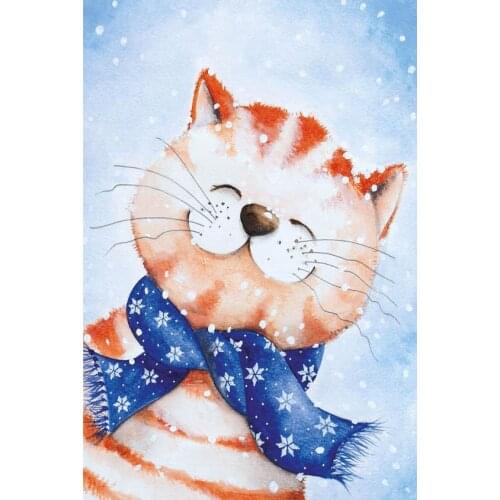 Full Square Drill 5D DIY Diamond Paintings Cartoon Cat 3D Full Diamand Embroidery Cross Stitch Mosaic Rhinestone Decor Gift