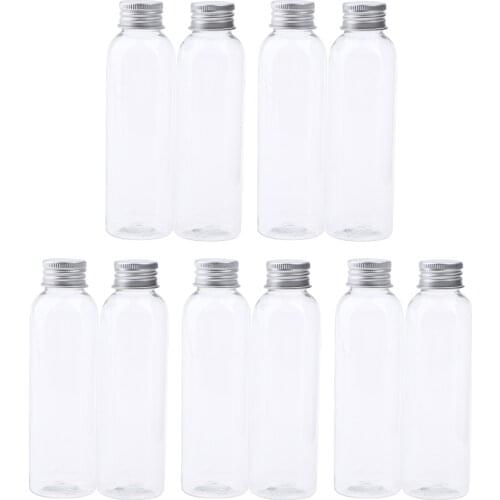 10pcs 120ml Empty Plastic Shampoo Lotions Container Refillable Body Wash Bottles with Screw Cap