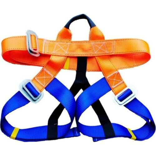 2m Polyester Safety Harness Adjustable Outdoor Rock Climbing Protective Safety Belt Aerial Work Rescue Harness Safety Rope