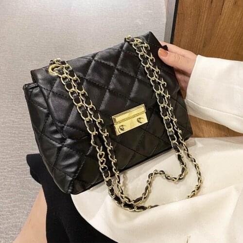 Luxury Handbags Women Bags Designer Crossbody Bag for Girls New Soft Leather Shoulder Bag Female Chain Sac Plaid Messenger Bags