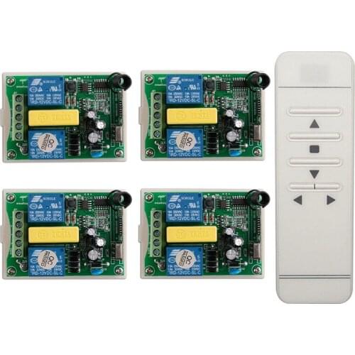 AC220V Digital display intelligent RF remote control switch +4*receiver/ projection screen/Tubular motor garage door / shutters