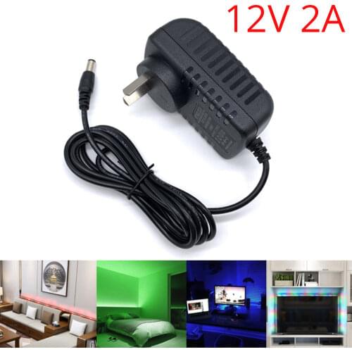LED Power Supply Charger Transformer Adapter AC 110V 240V EU US Plug DC 12V 2A Power Charger For 3528 2835 5050 3014 Strip Light