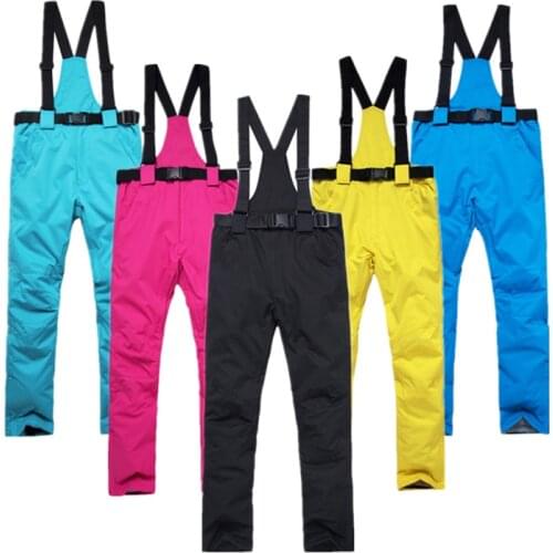 2019 Winter Ladies Ski Pants Waterproof Outdoor Snowboard Trousers Snow Pants Men Windproof Snow Pant Overalls Keep Warm