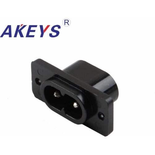 10PCS AC-005A BLACK eight character socket type switch Plum seat AC power socket switch