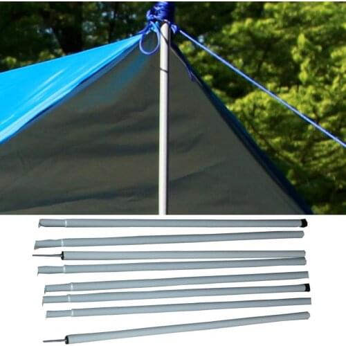 8 Sections Iron Awning Boom Tent Rods Canopy Poles Tarp Holder Bracket for Outdoor Camping Outdoor Camping Tools