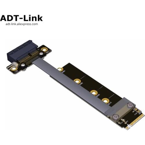 8G/bps PCIE x1 pci-e 1x 3.0 TO M.2 NGFF NVMe key M Riser Adapter card extension ribbon cable M2 key-M 1 pci-express 10cm - 80cm