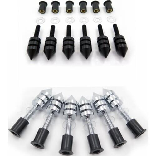 Aftermarket free shipping Motorcycle Windscreen Black Spike Bolt Kit Well Nuts/ Bolts/ Washers/Screws