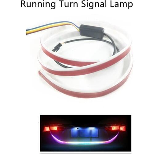 Car Additional Stop Light Dynamic Streamer Floating LED Strip 12v Auto Trunk Tail Brake Running Turn Signal Lamp