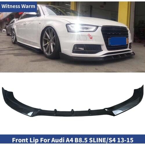 Car-Styling Carbon Fiber Auto Racing Front Bumper Lip Spoiler for Audi A4 B8.5 Sline sport and S4 bumper 2013 - 2015