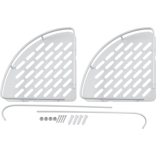 2Tier Large Chrome Hanging Shower Caddy Bathroom Storage Rack Shelf Organiser