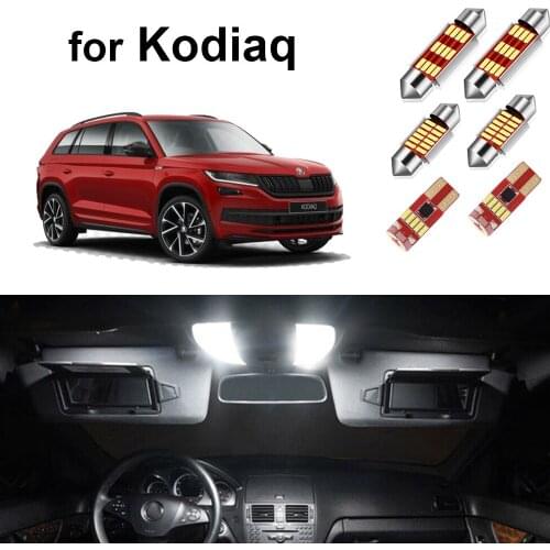 Canbus Car Led Interior Light Kit For Skoda Kodiaq N37 2016 2017 2018 2019 2020 2021 Led Bulb Dome Map Indoor