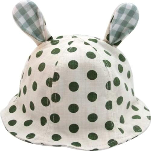 Newborn Baby Hat Cotton Cute Animal Polka Dot Hat Visor Newborn Photography Props Gift Green Environmentally Friendly Materials